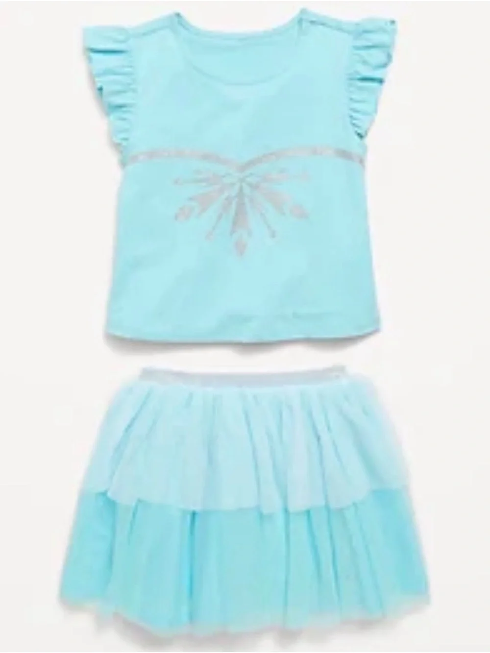 Old Navy Disney© Princess Elsa T-Shirt and Tutu Skirt Set for Girls 4T